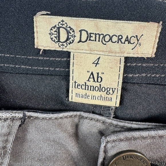 Democracy Jeans Womens 4 Brown Skinny Ab Technology Low Rise Stretch - Picture 3 of 11